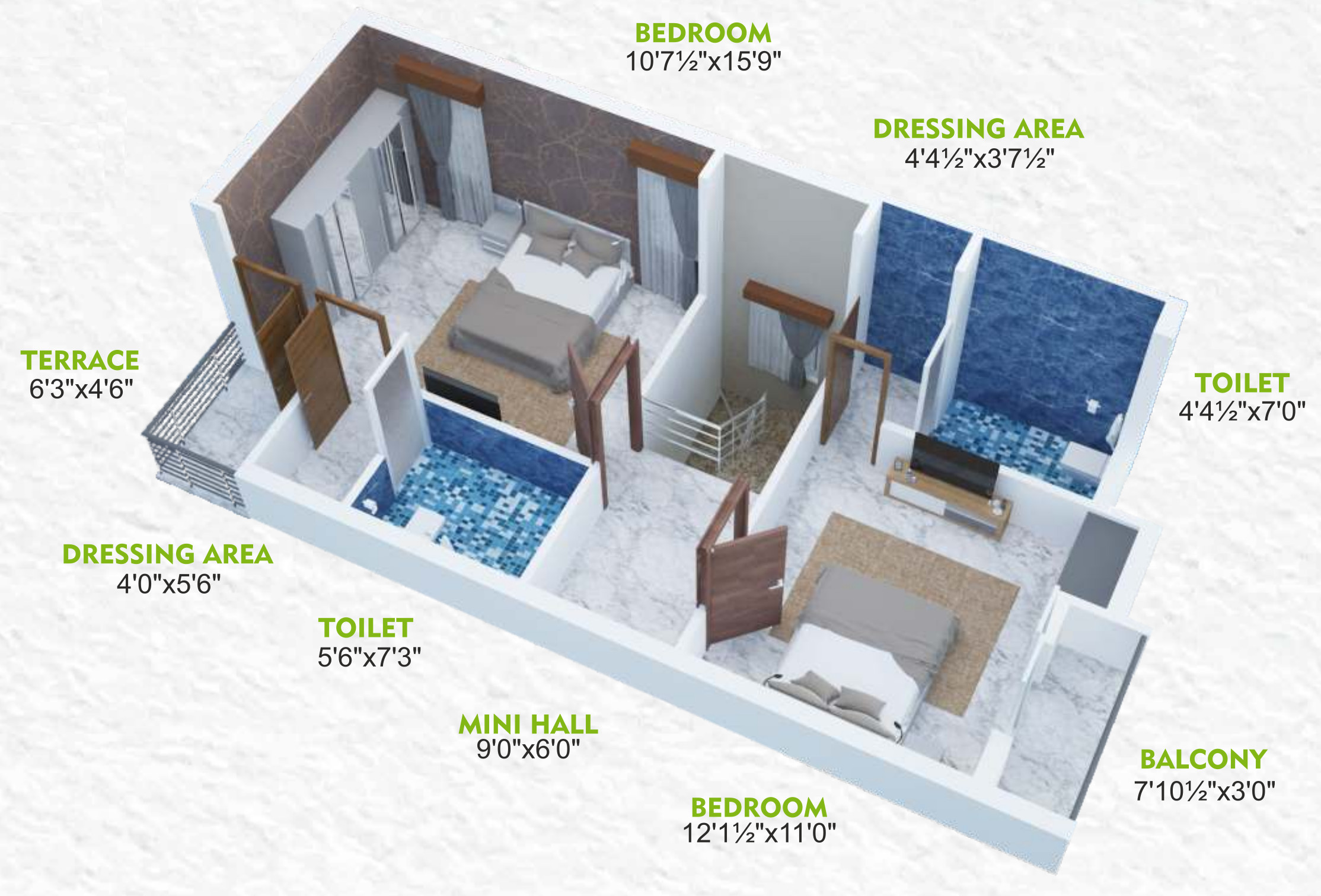 3DFloorPlan of PKR Little India Solar Township