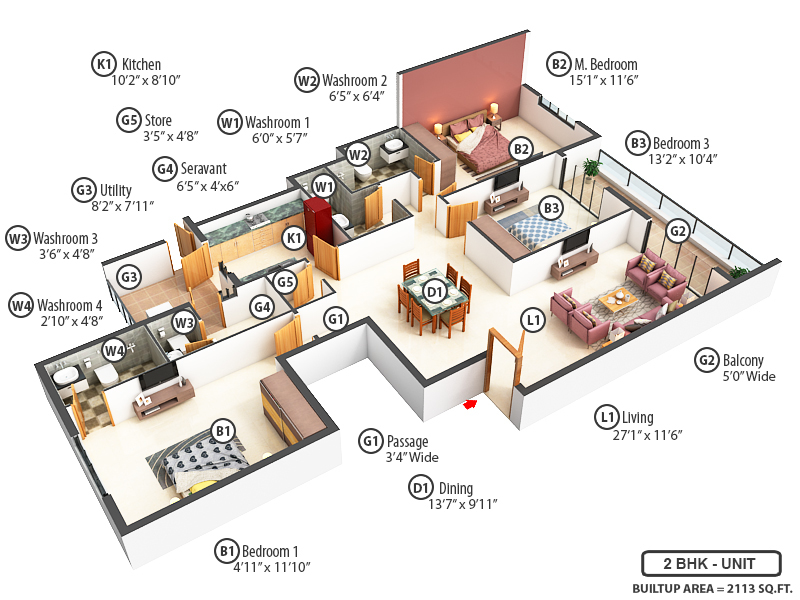 3DFloorPlan of DLF Bayview
