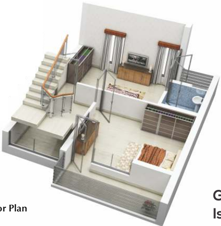 3DFloorPlan of Surya Hope City Villa