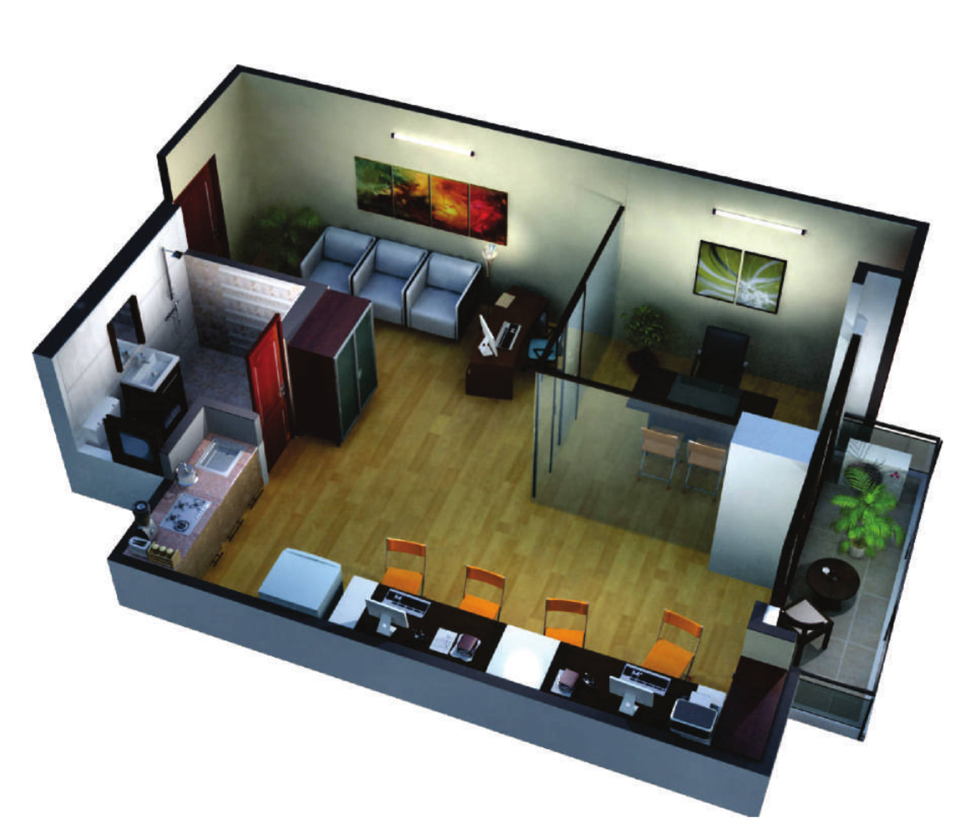 3DFloorPlan of Viraj BBD Times Square