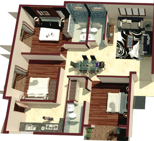 3DFloorPlan of Afundi 33 North