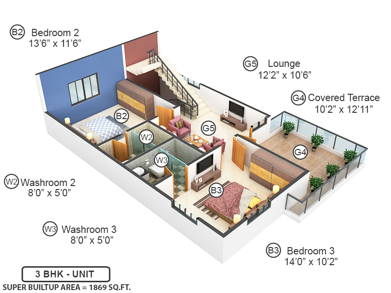 3DFloorPlan of M1 Terra Alegria Phase 1