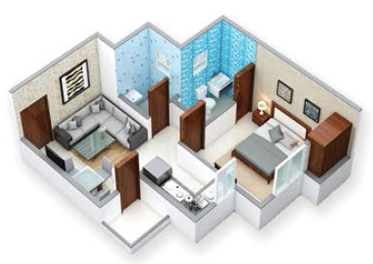 3DFloorPlan of Cosmos Greens Lotus