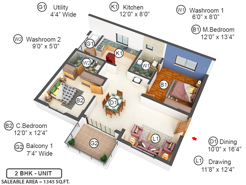 3DFloorPlan of Frontline Seven