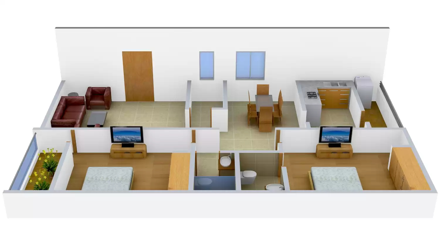 3DFloorPlan of Shri Chakri Sree Nilayam