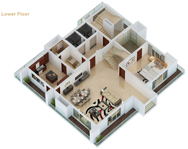 3DFloorPlan of Sangam Prive