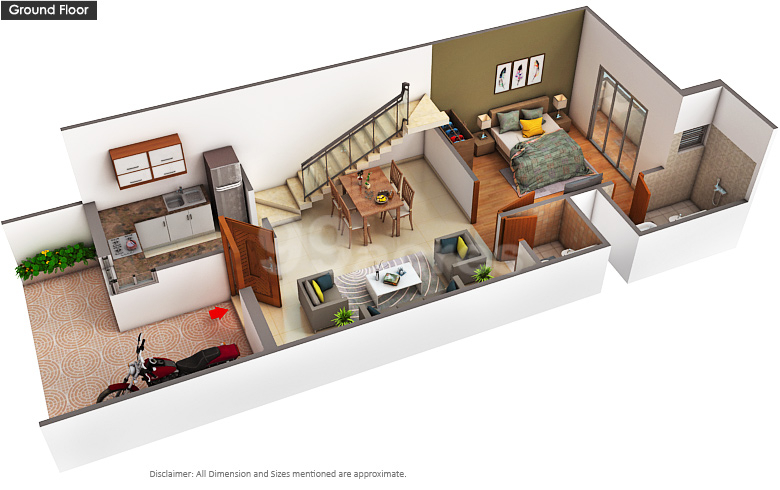 3DFloorPlan of Kedia Nikunj Villas