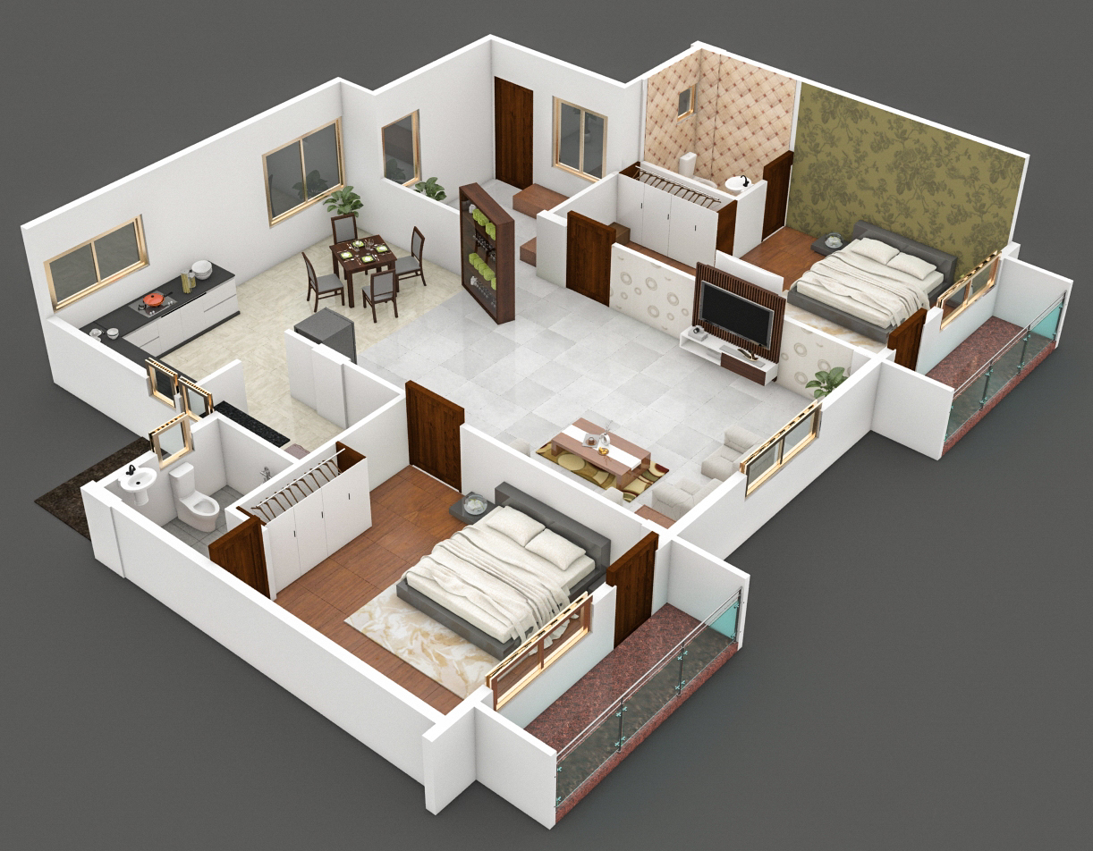 3DFloorPlan of Pramur Aster
