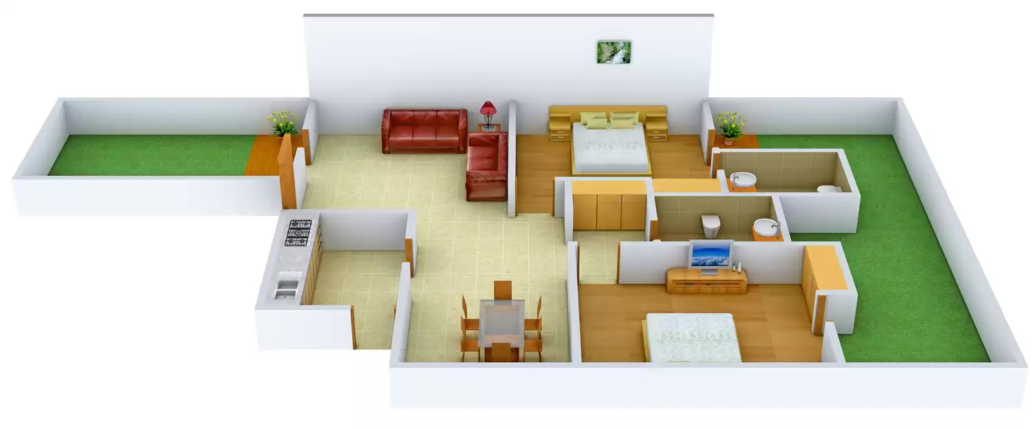 3DFloorPlan of Ansal Larchwood Villa