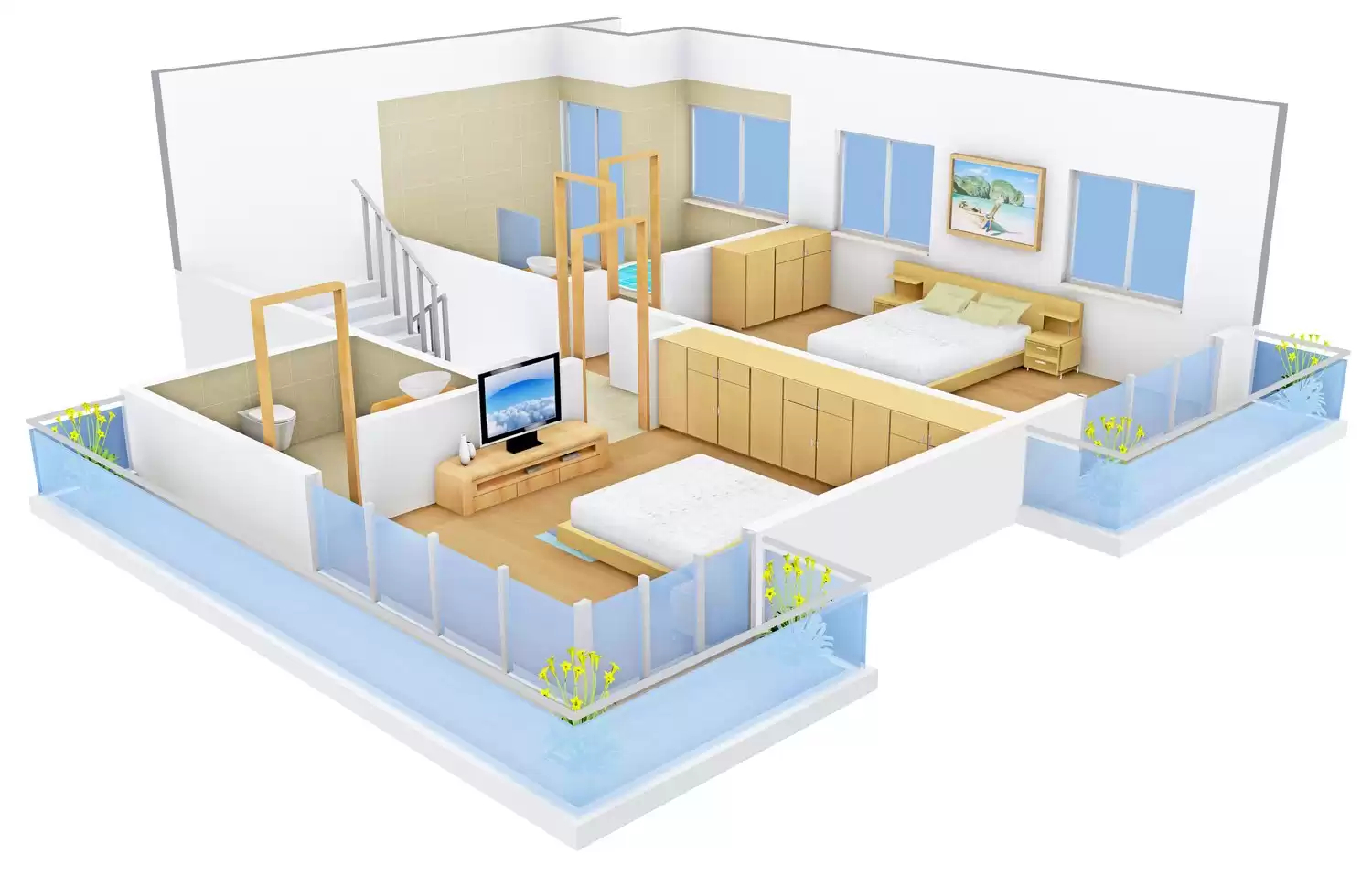 3DFloorPlan of Paradise Sai Divine