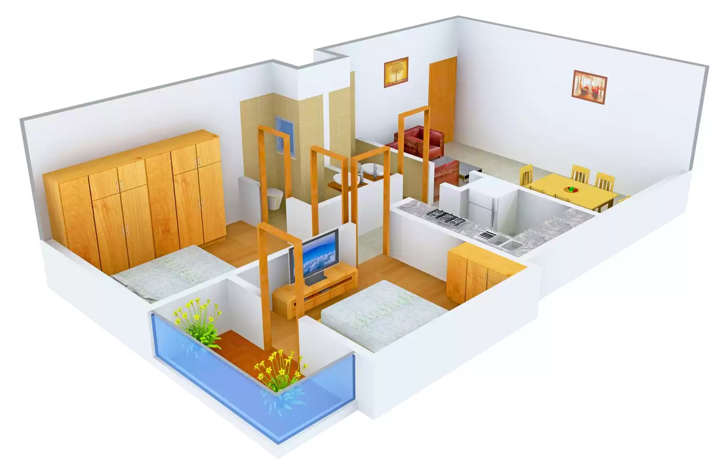 3DFloorPlan of Deveshi Infrastructure Mansi Regency