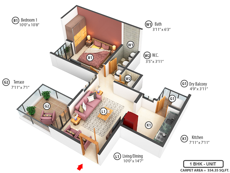 3DFloorPlan of Divine Palm Spring