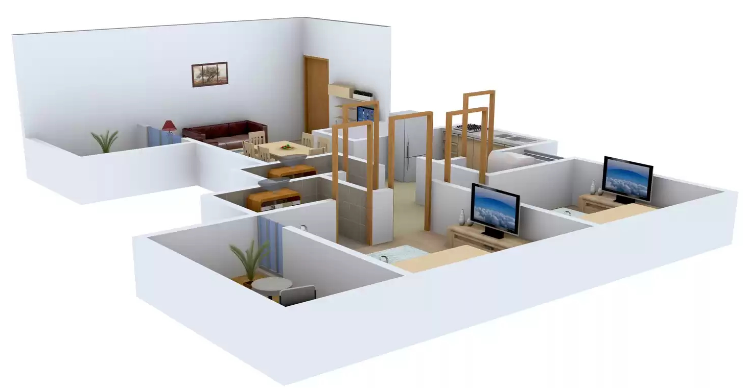 3DFloorPlan of Shree Anand Royal Castle
