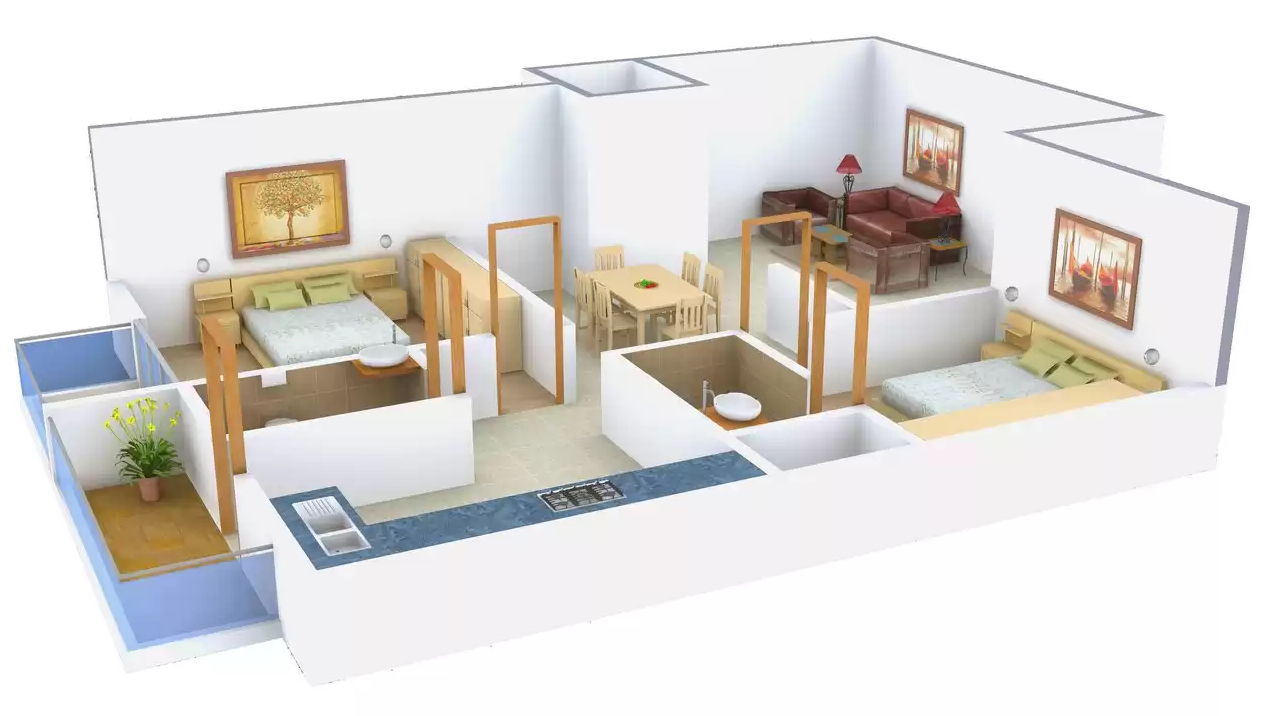 3DFloorPlan of Associate Builders Midhila Deluxe