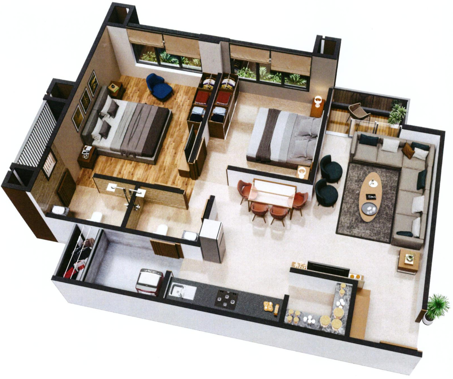 3DFloorPlan of Vega Pushpam Heights