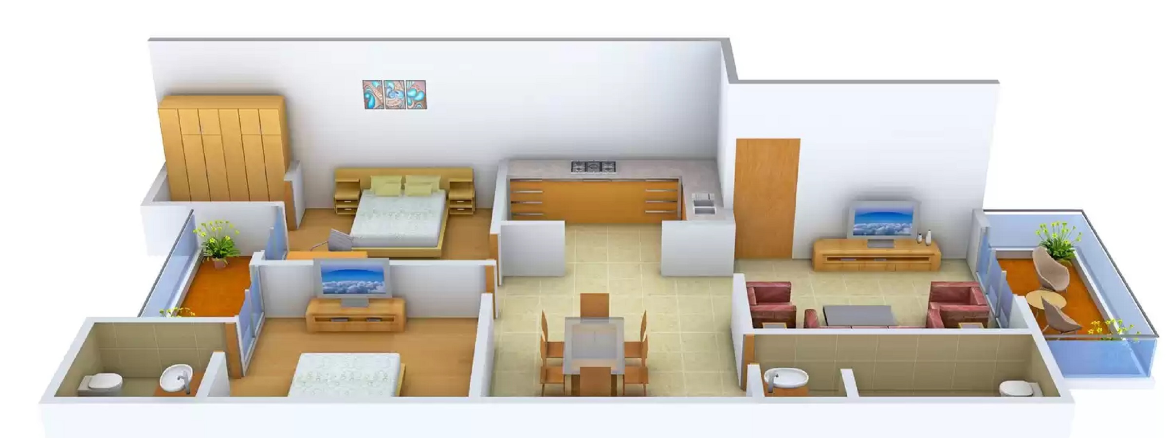 3DFloorPlan of Kaanha Space Greens