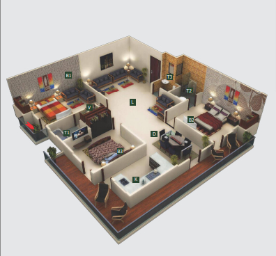 3DFloorPlan of Nandi Heights