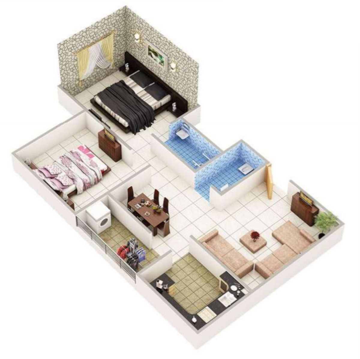 3DFloorPlan of Paras Heights Phase 4