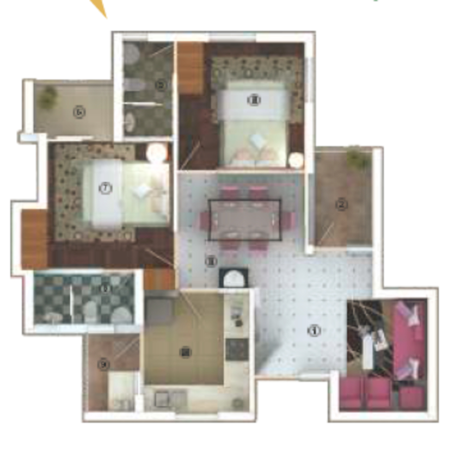 3DFloorPlan of Siddhi Kedar