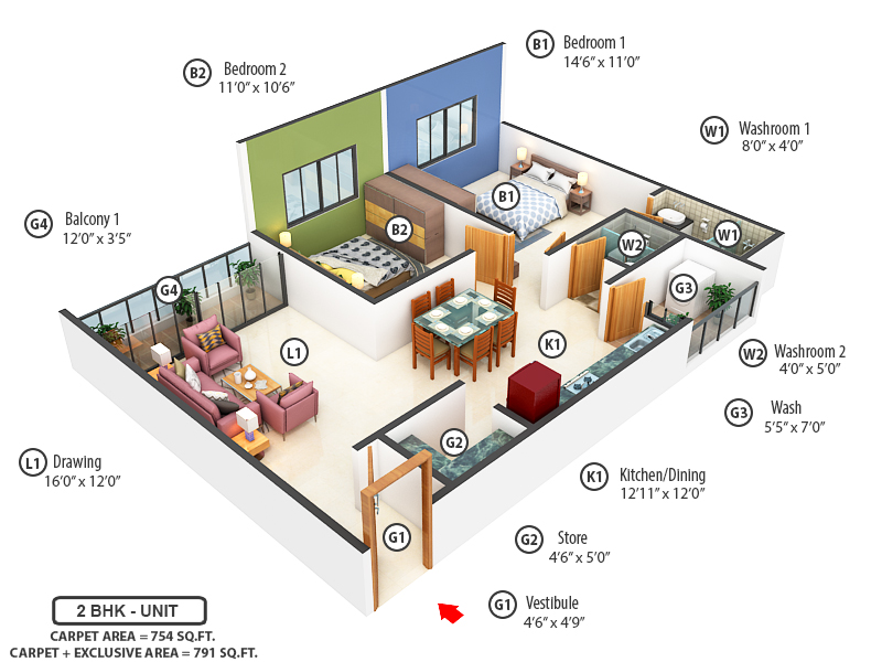 3DFloorPlan of Manorath Lifestyle