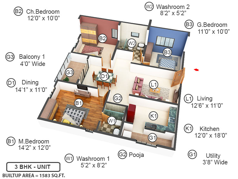 3DFloorPlan of Brigade Citadel
