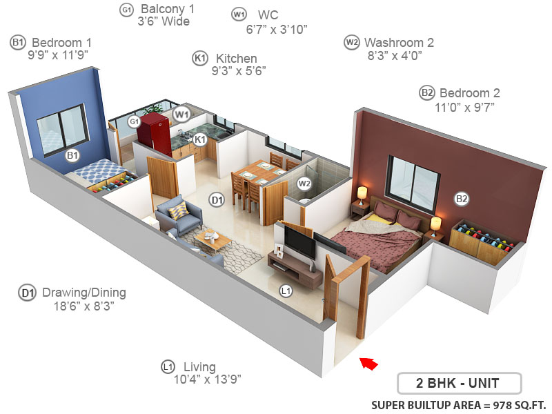 3DFloorPlan of Rechi Anandi Park