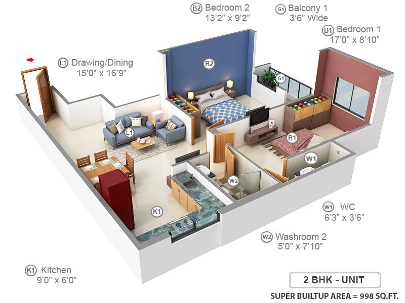 3DFloorPlan of Rechi Anandi Park
