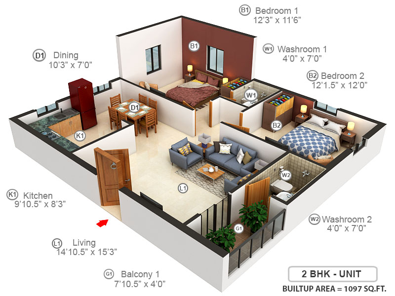 3DFloorPlan of Sri Ayyan Homes