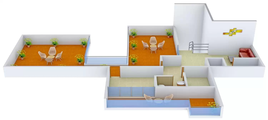 3DFloorPlan of Ansal Sushant Golf City