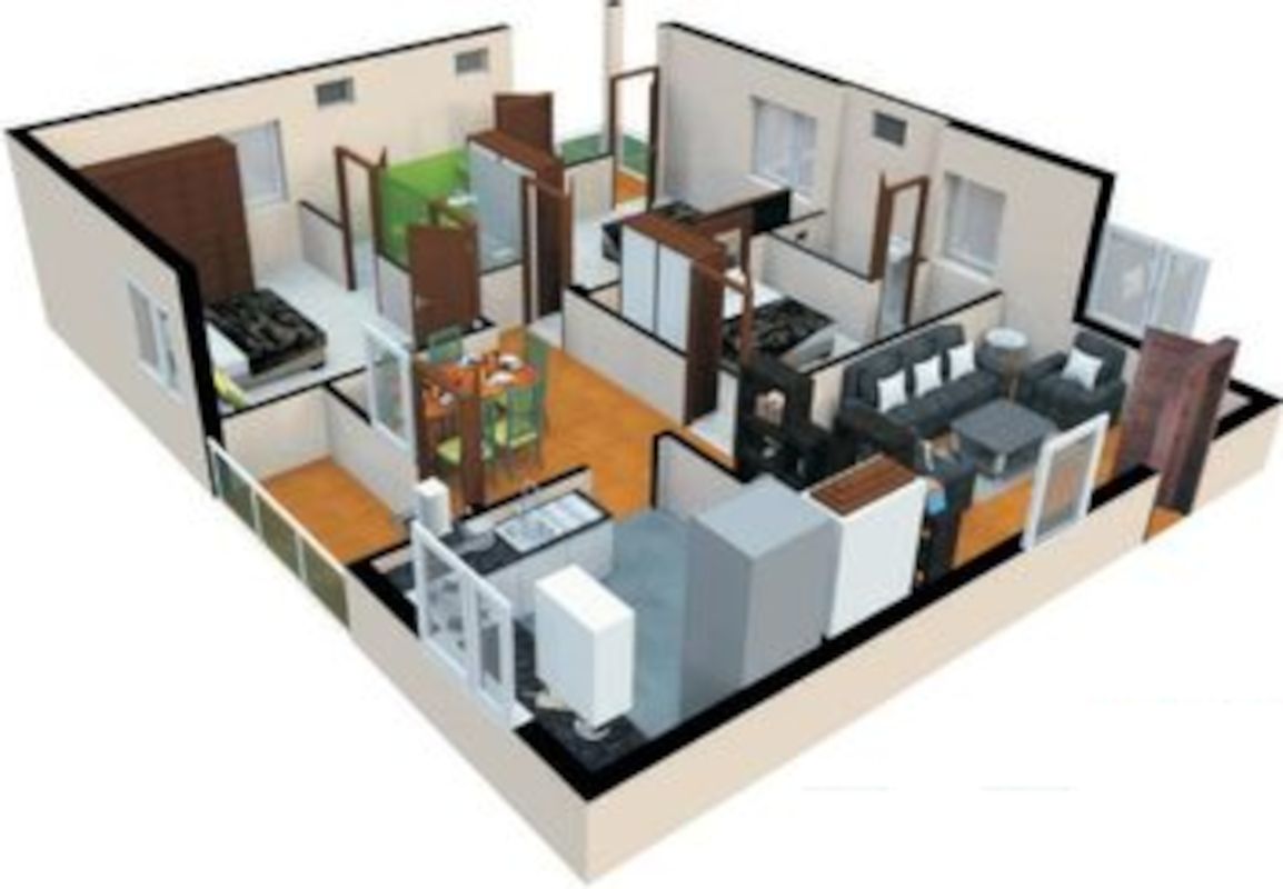 3DFloorPlan of SSK Aavasa