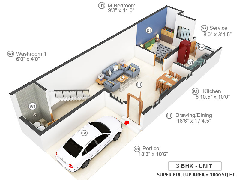 3DFloorPlan of Nabin Homes