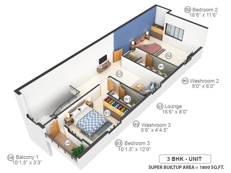 3DFloorPlan of Nabin Homes