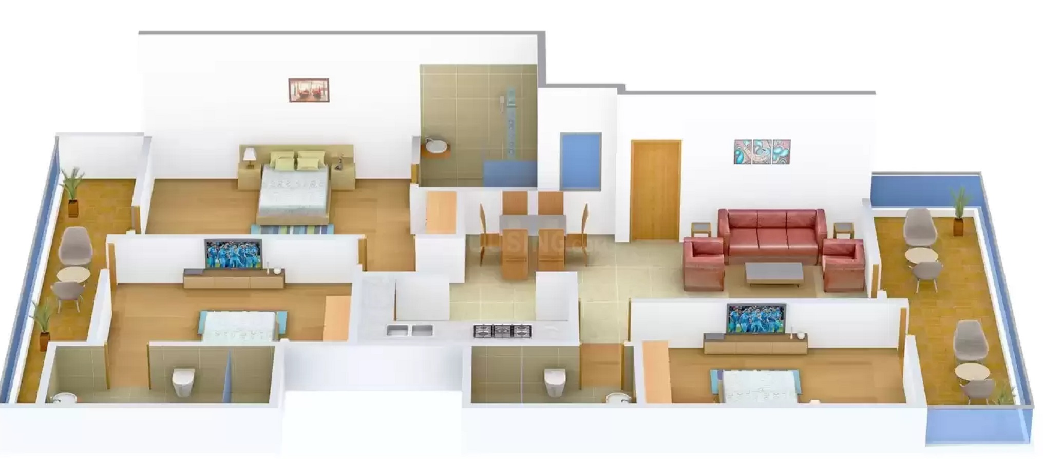 3DFloorPlan of Raghav Floors 3