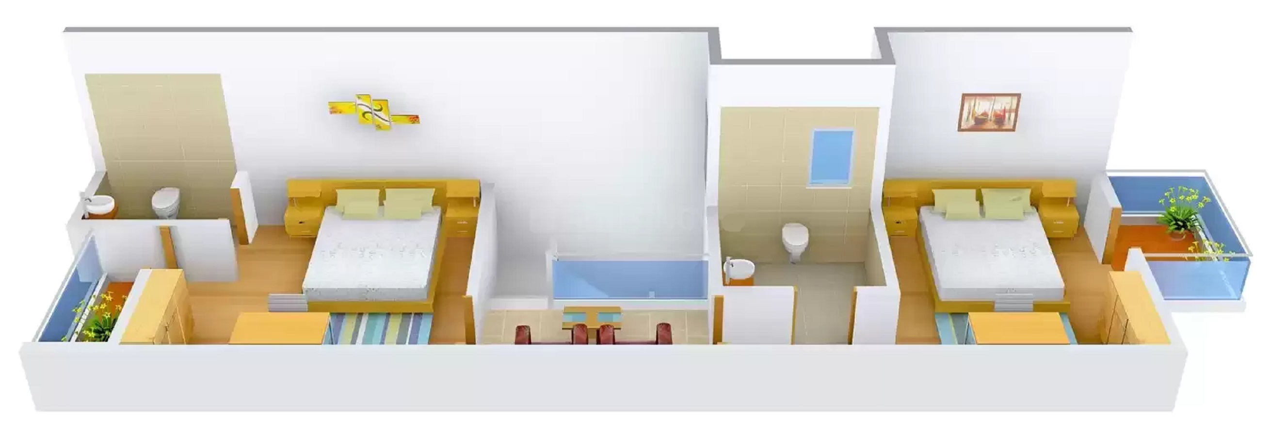 3DFloorPlan of Akriti Regency