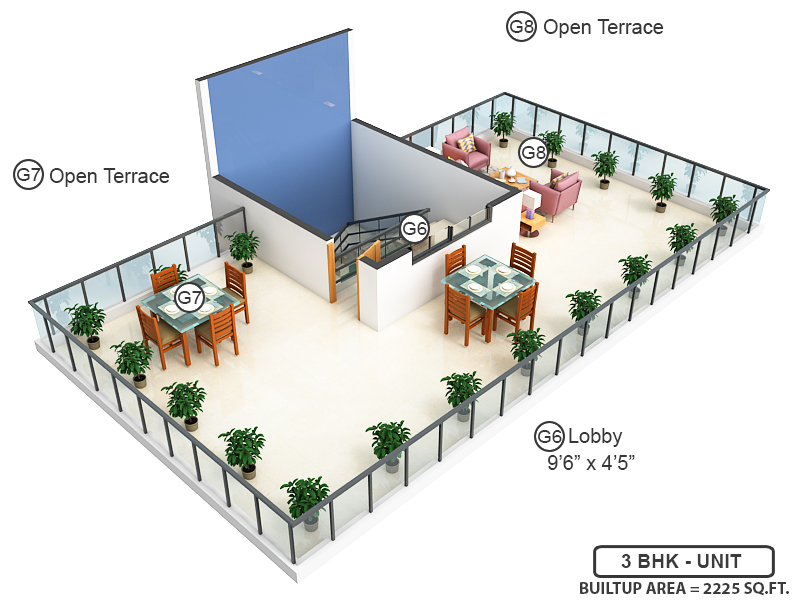 3DFloorPlan of Abhee Prakruthi Villa