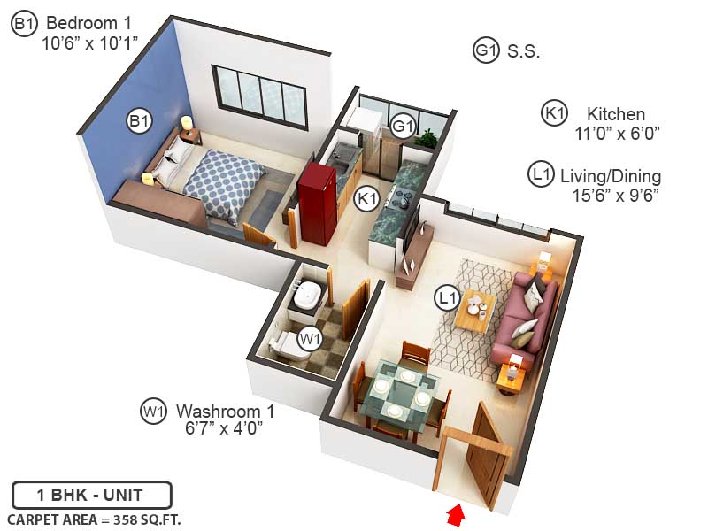 3DFloorPlan of Paradigm Antalya