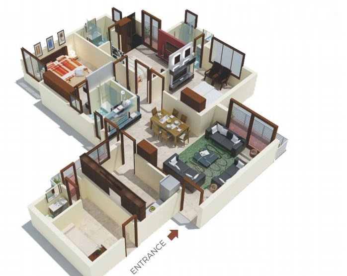 3DFloorPlan of Acme Shivalik Heights
