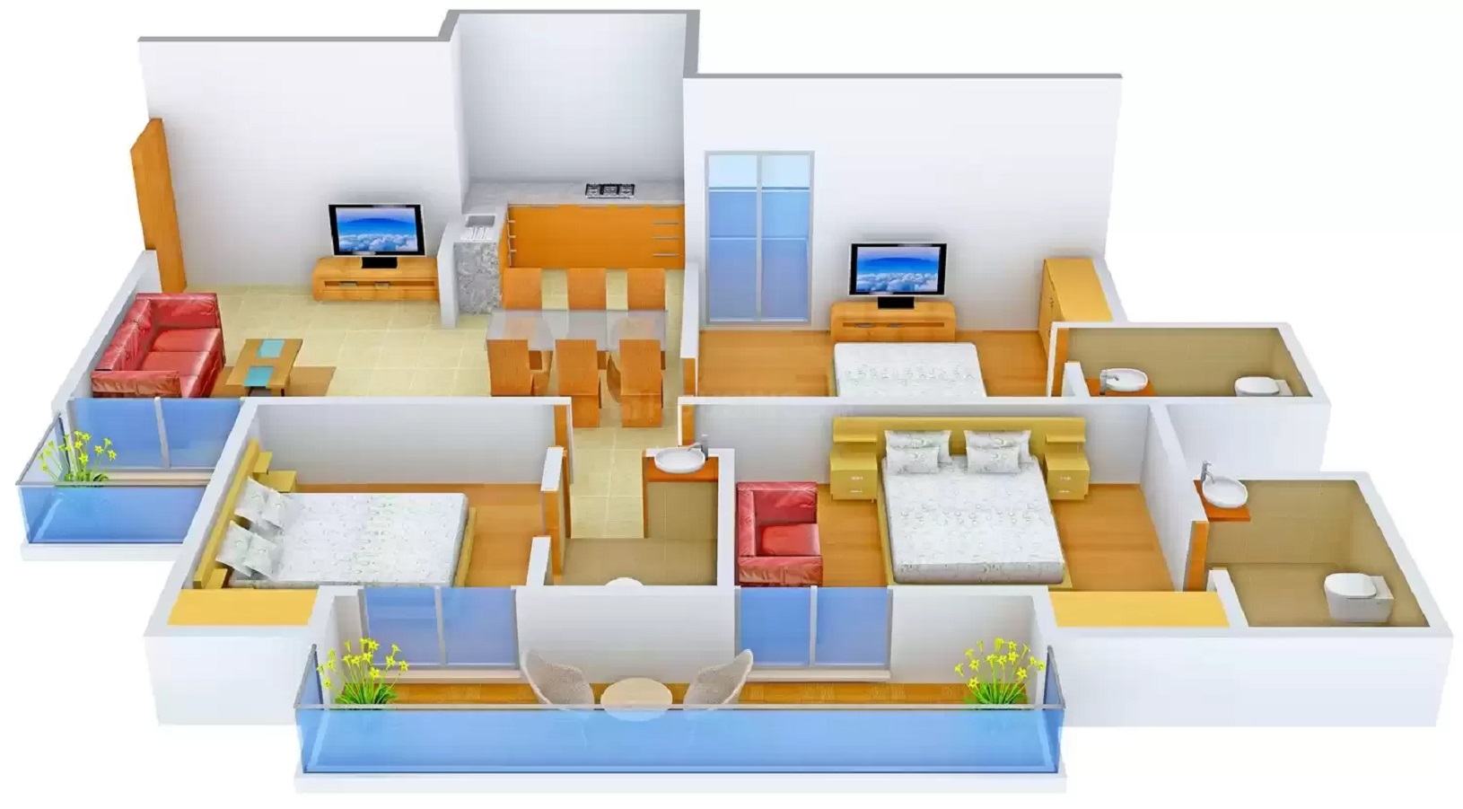 3DFloorPlan of Marvel Hill Pride Homes 2