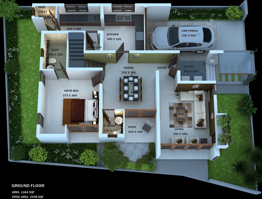 3DFloorPlan of Casadel Greendale Villas