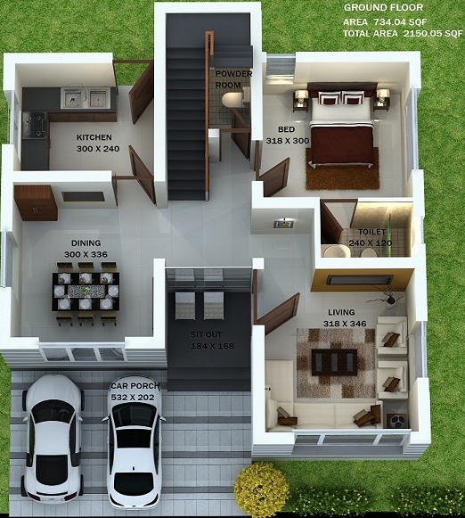 3DFloorPlan of Casadel Greendale Villas