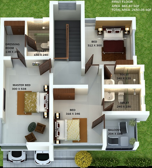 3DFloorPlan of Casadel Greendale Villas