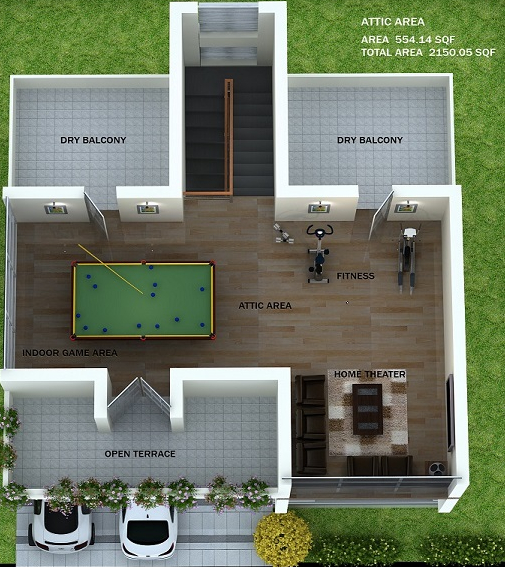 3DFloorPlan of Casadel Greendale Villas