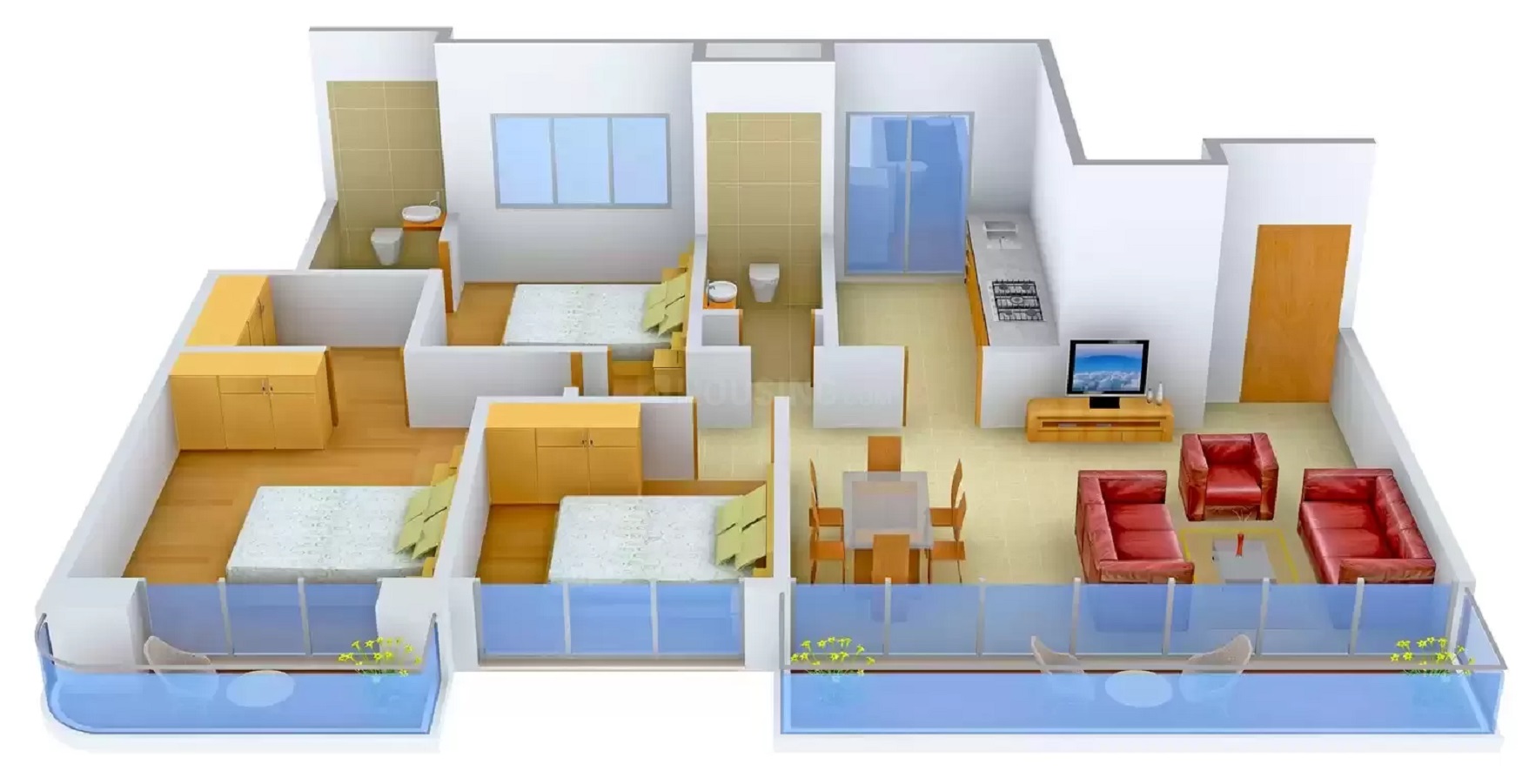 3DFloorPlan of Northern Alexandria