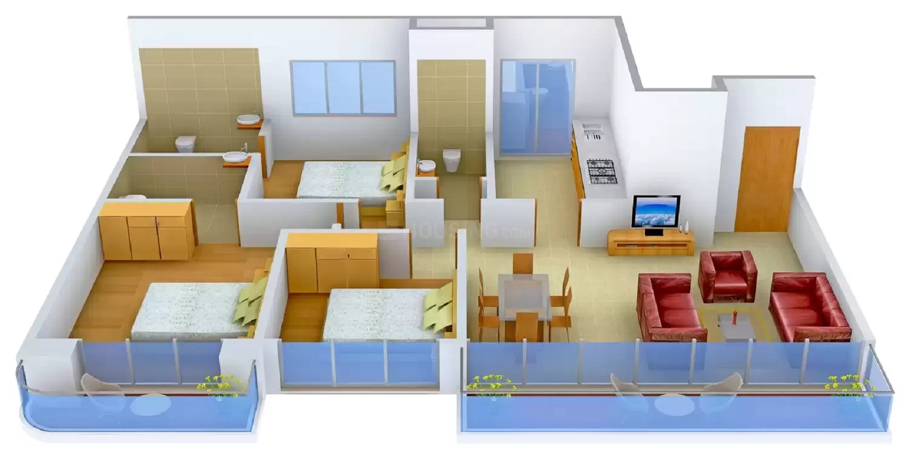 3DFloorPlan of Northern Alexandria