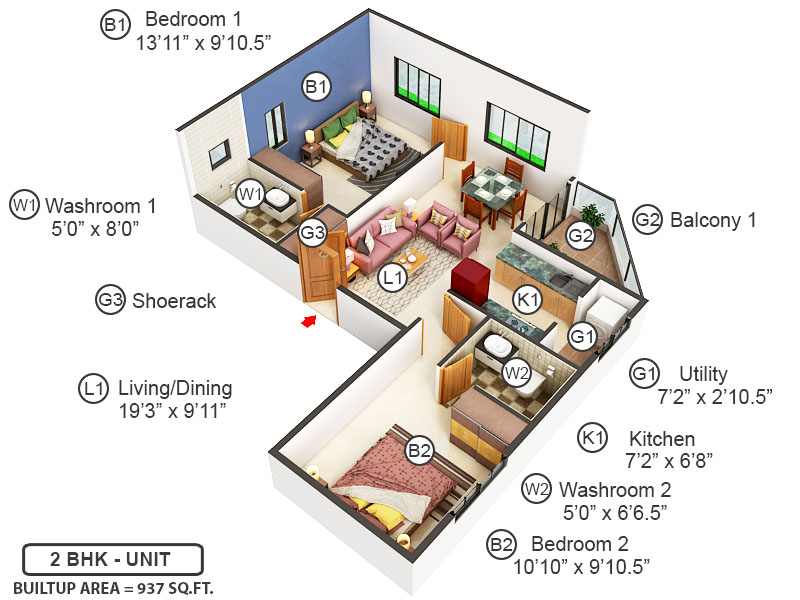 3DFloorPlan of Urbando Orion