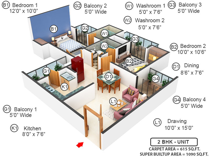 3DFloorPlan of Civitech Strings