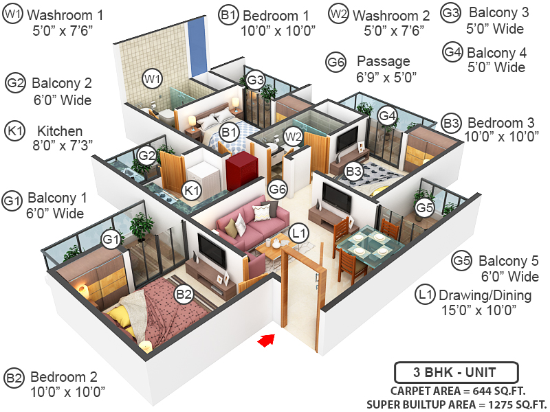 3DFloorPlan of Civitech Strings