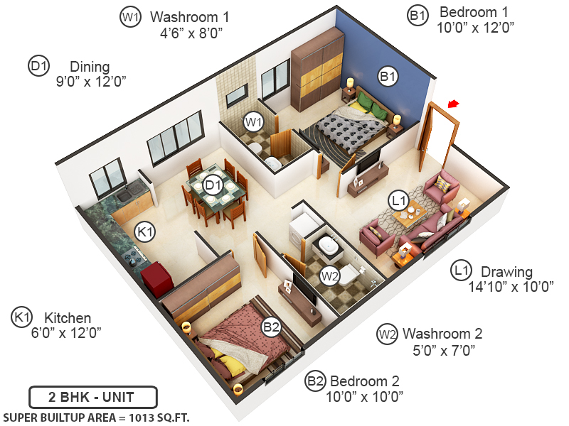 3DFloorPlan of SSVR Acacia