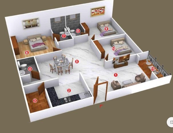 3DFloorPlan of SSVR Acacia