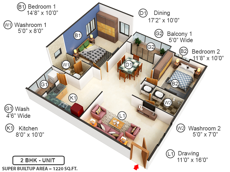 3DFloorPlan of SSVR Acacia
